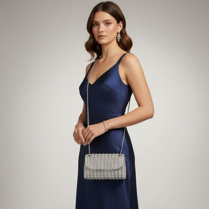 Silver Sparkly Evening bag