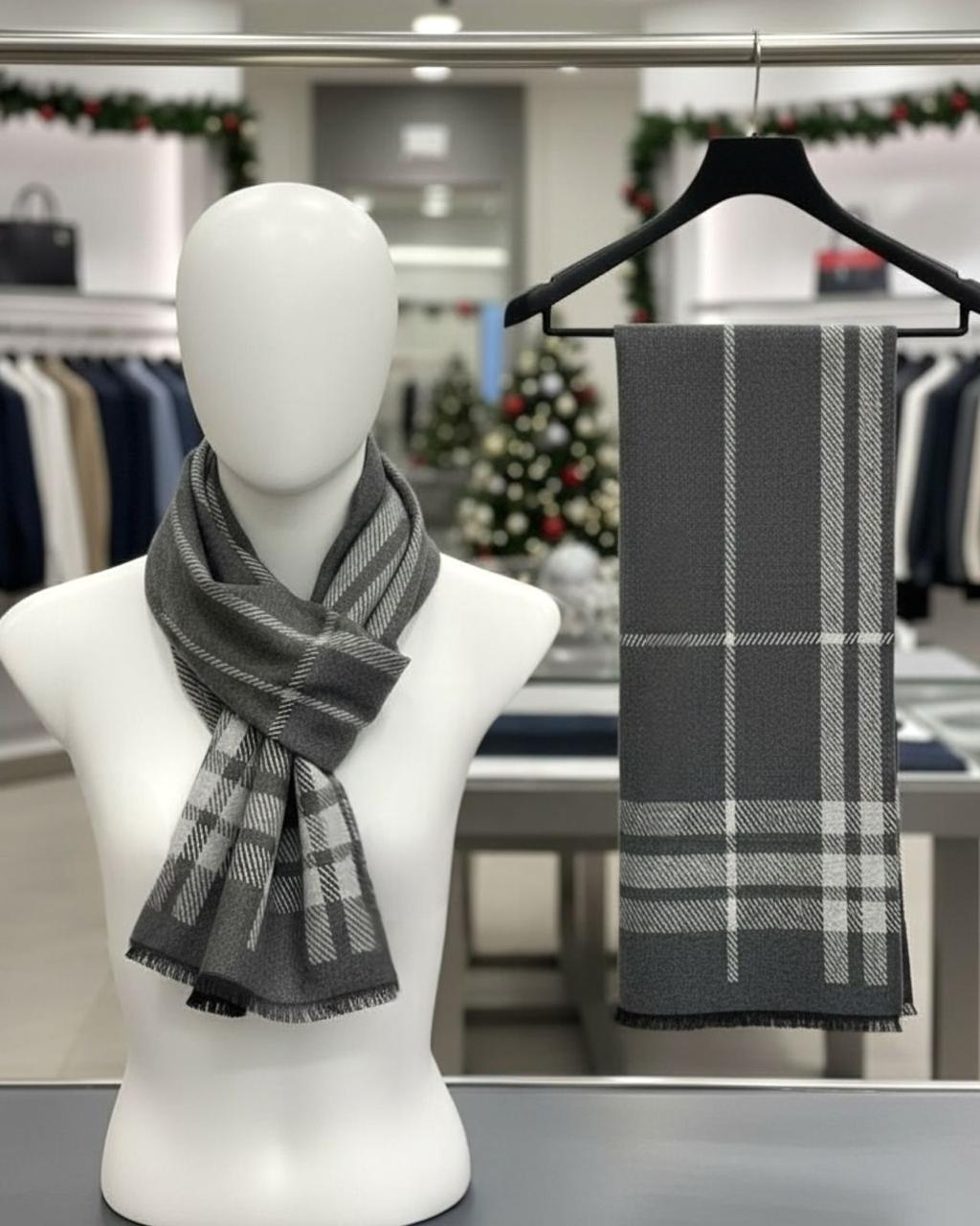 Gray men scarf