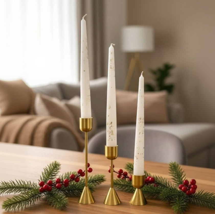 Gold Candlestick Set