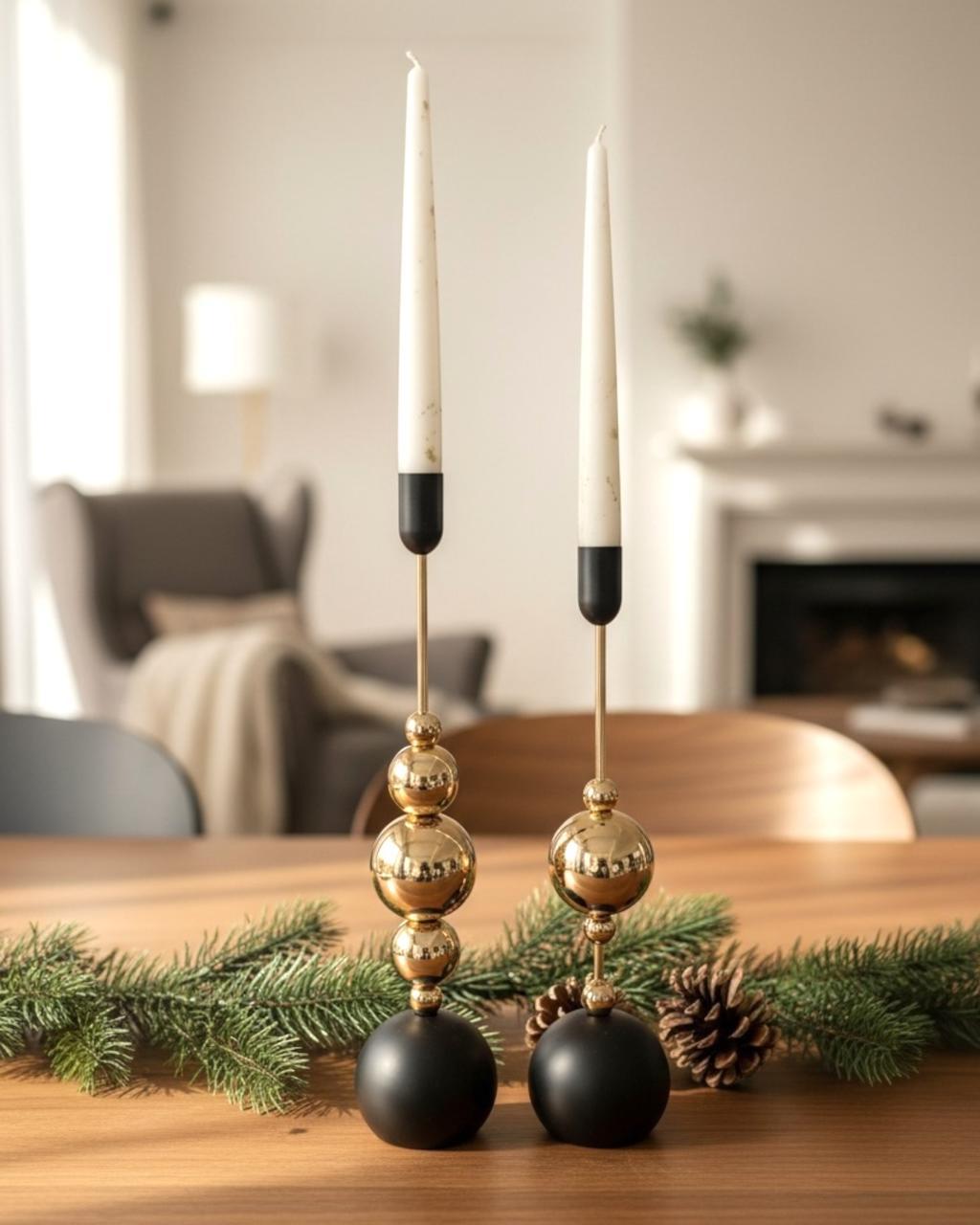 Black CandleStick Set