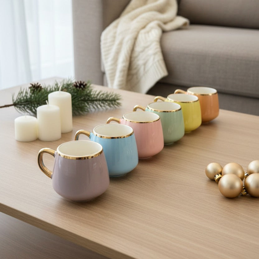 Pastel Coffee Cups Set
