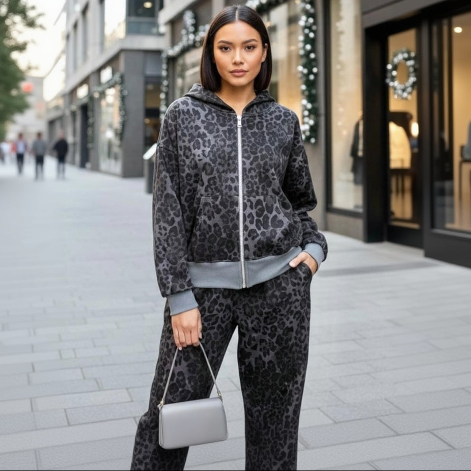 Woman Leopard Print Set