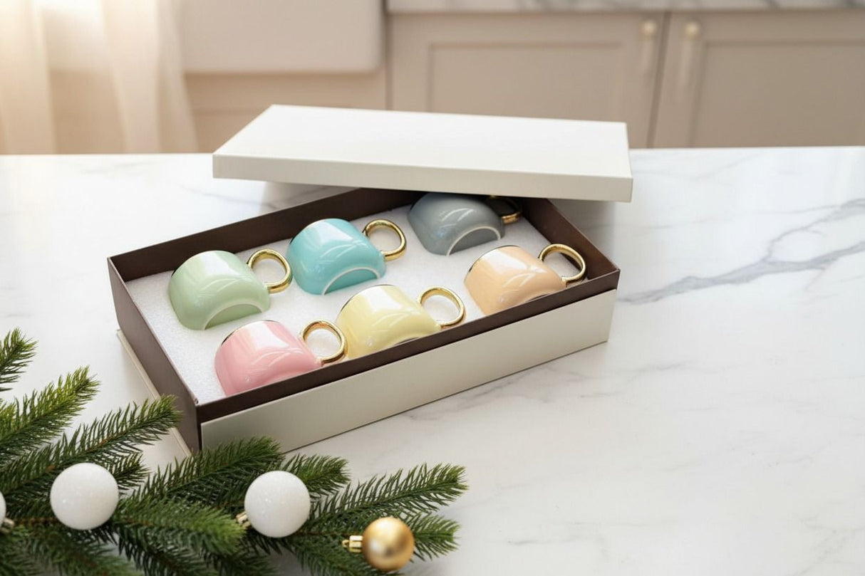 6pcs coffee mugs set