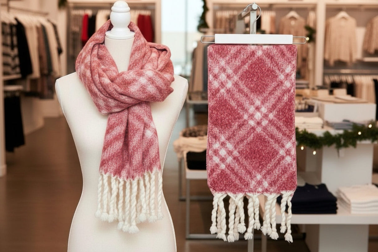 Red Plaid Scarf