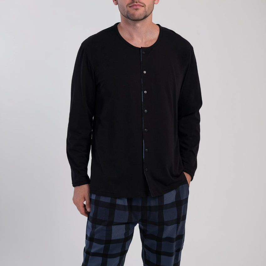 Black Men Cotton PJ
