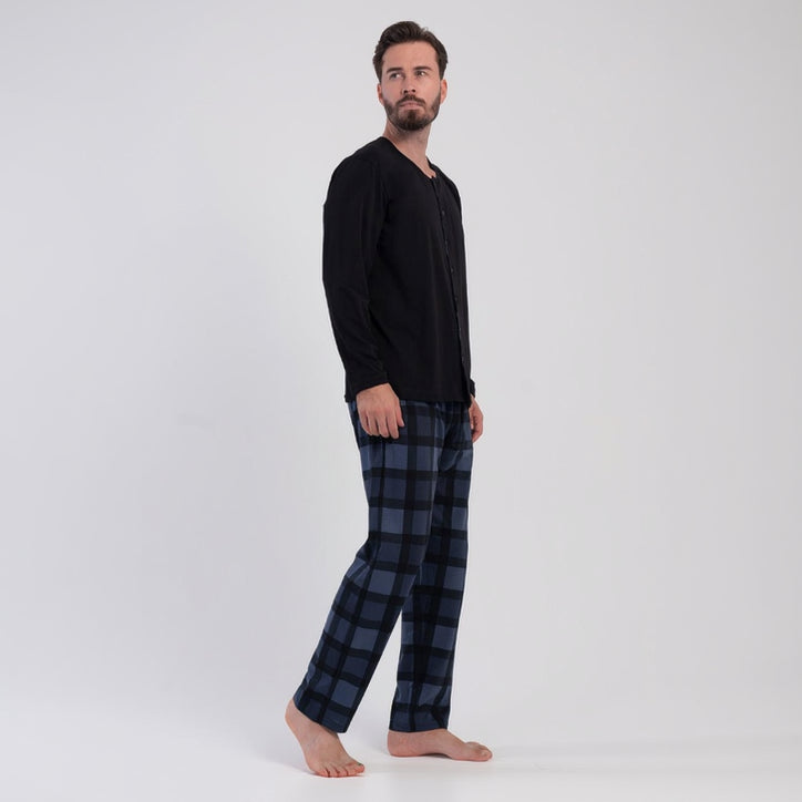Black Men Cotton PJ