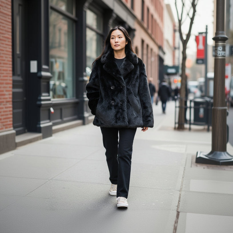 Black Faux Fur Jacket