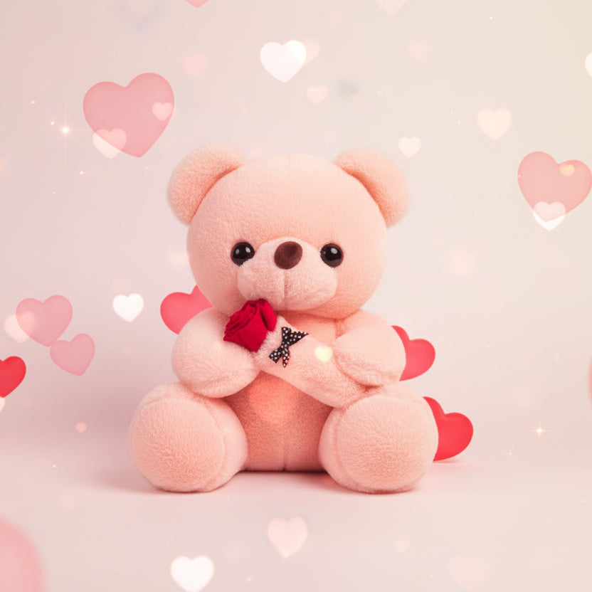 Teddy Bear with Flower
