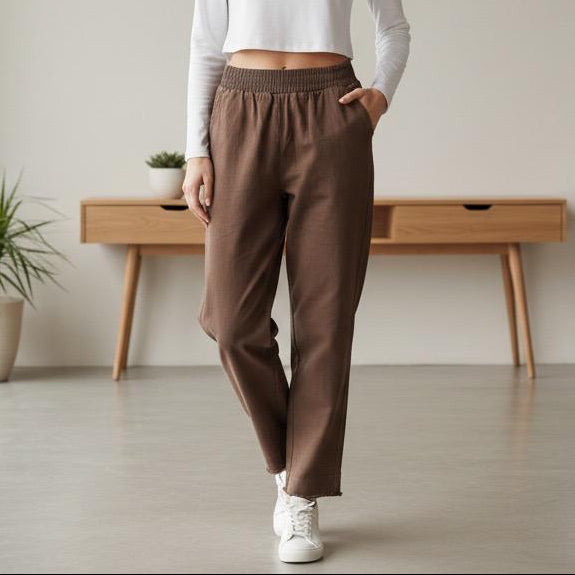 Brown Casual Pants