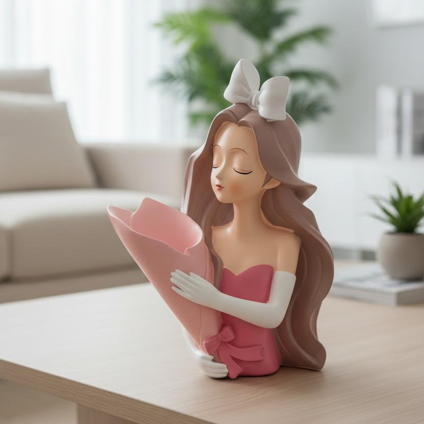 Bouquet Girl Decorative Statue