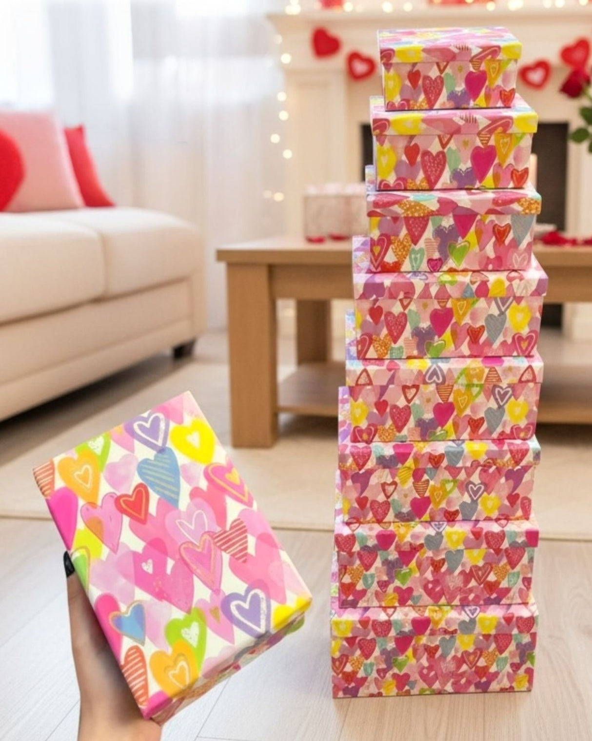 Hearts Valentines Box Set 10pcs