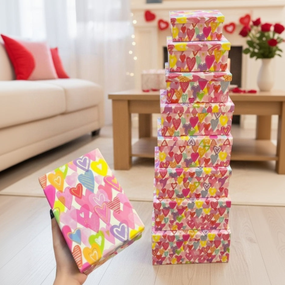 Hearts Valentines Box Set 10pcs