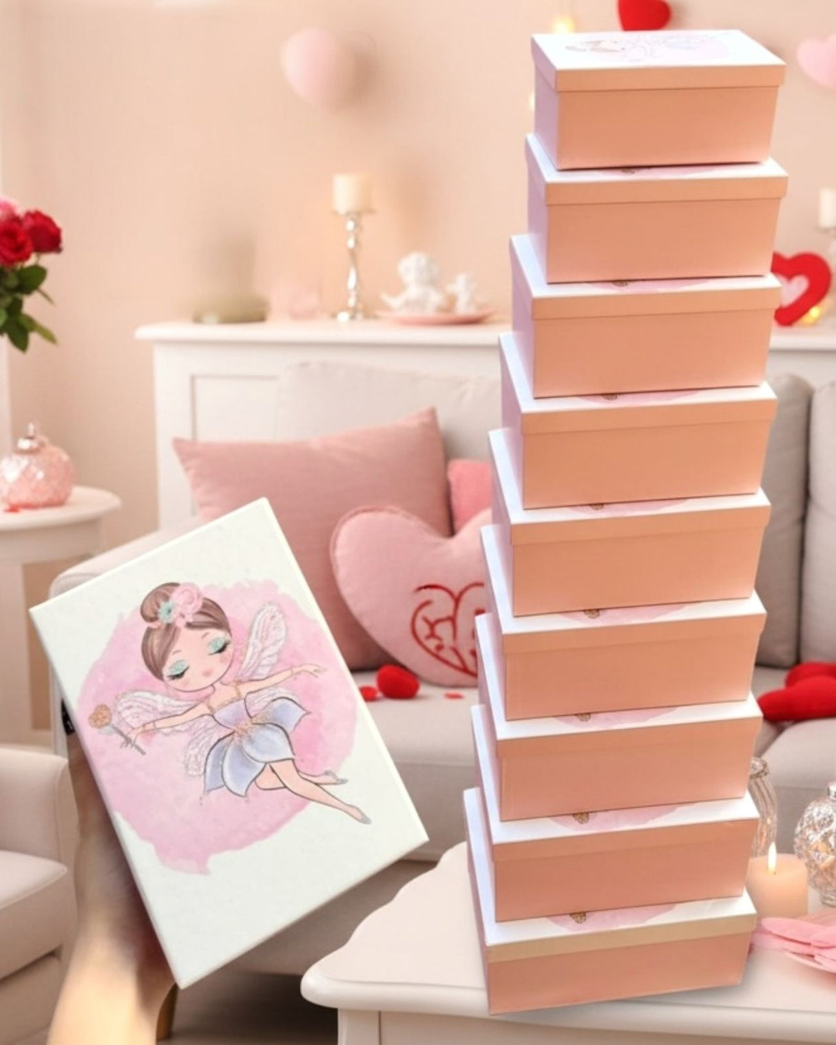 Ballerina Valentines Box Set 10pcs