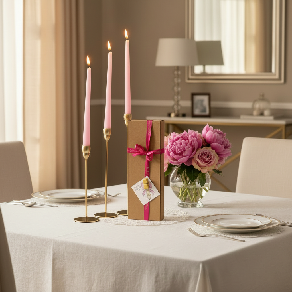 Gold Candlestick Set