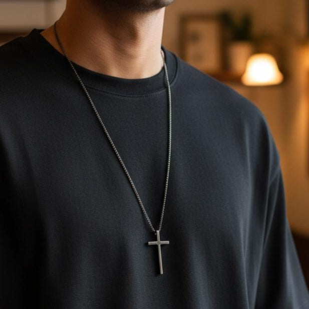 Black Cross Necklace