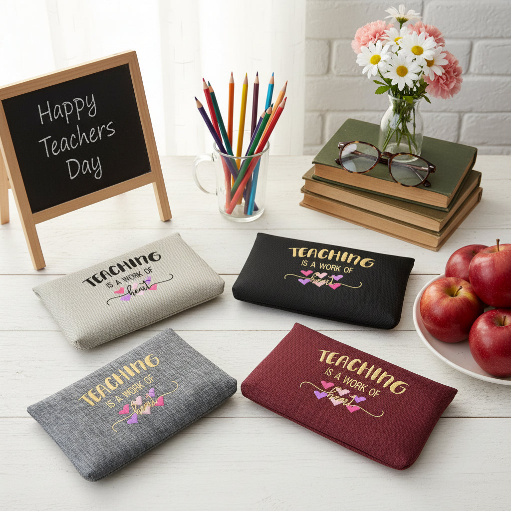 Teaching is a work of heart pouch