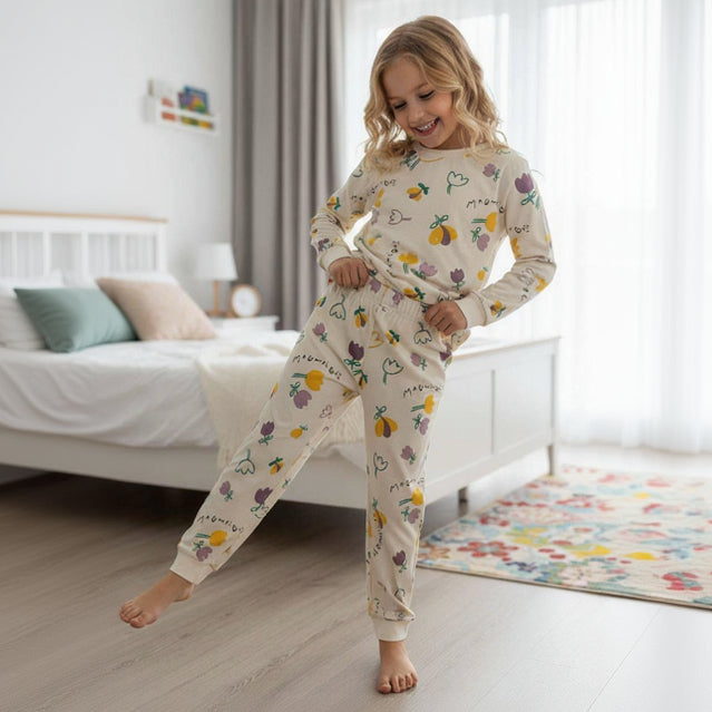Girls Flowers Pajamas