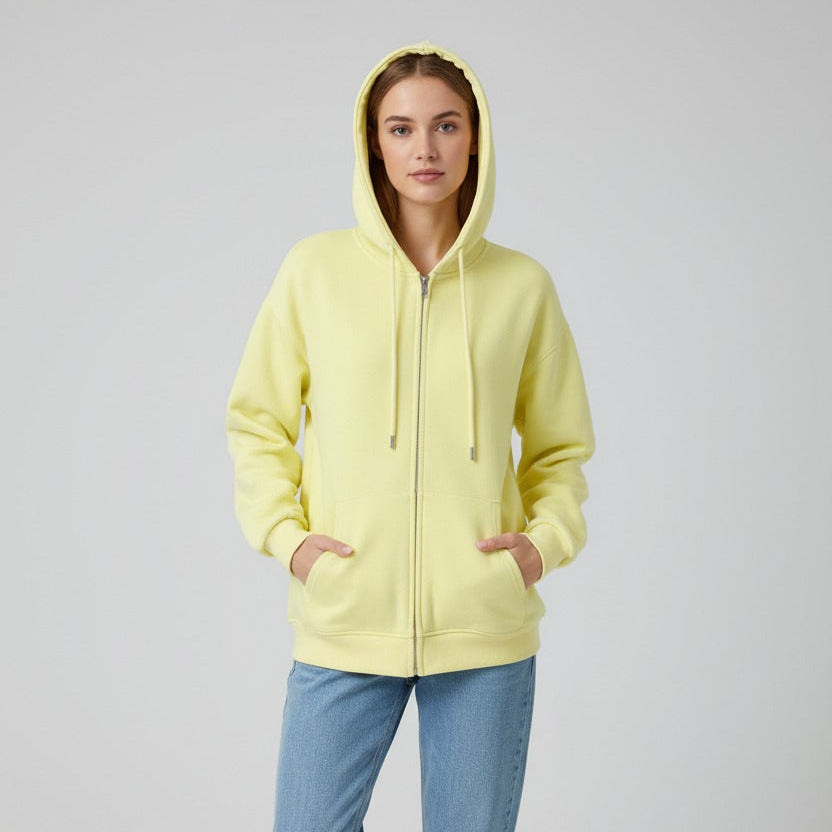 Yellow Zip Hoodie
