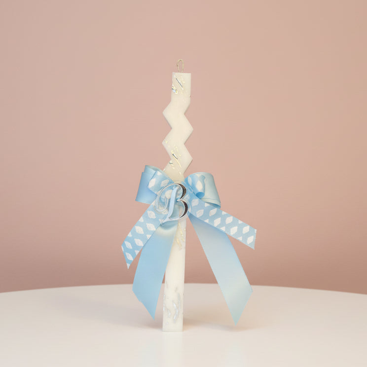 Custom Zigzag Clouds Candle