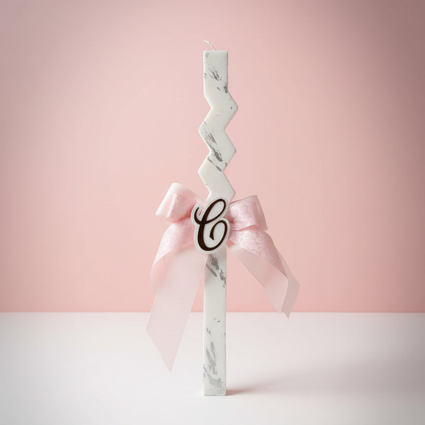 Custom Pink Bow Candle