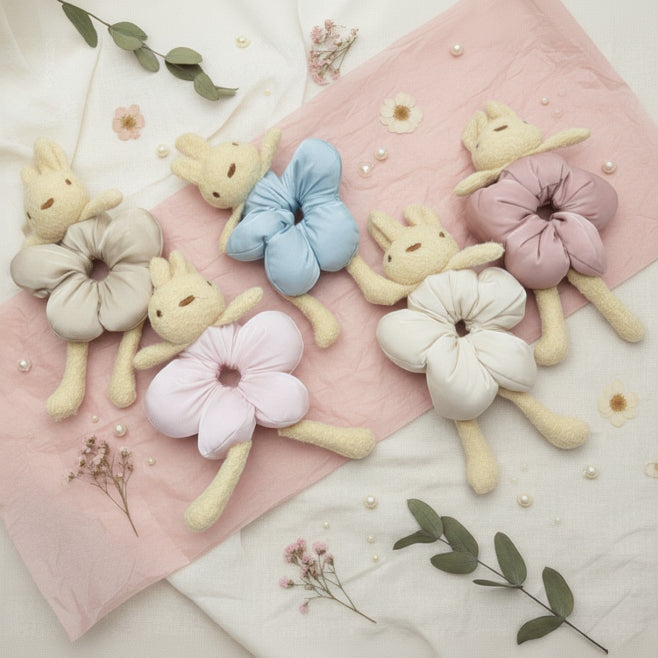 Bunny Plush Scrunchies
