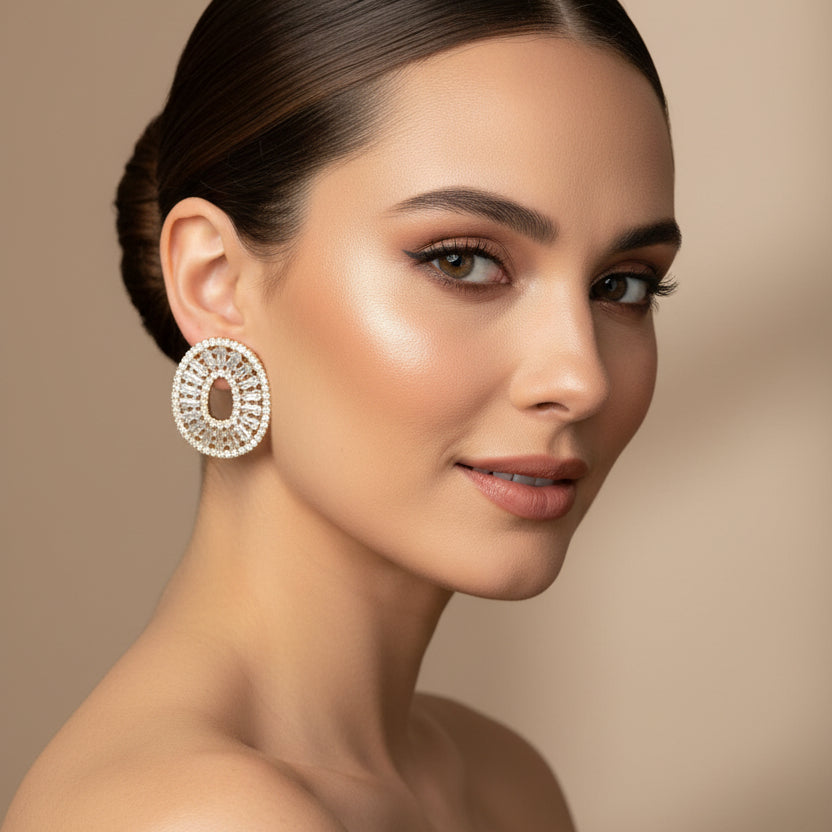 Oval Statement Earrings