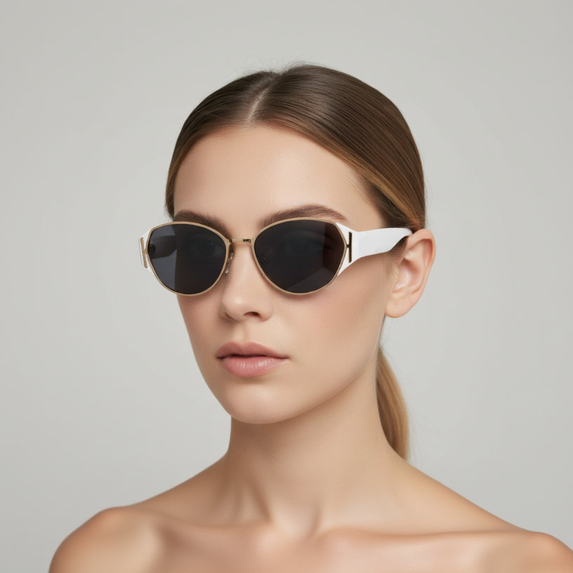 White Edge Sunglasses