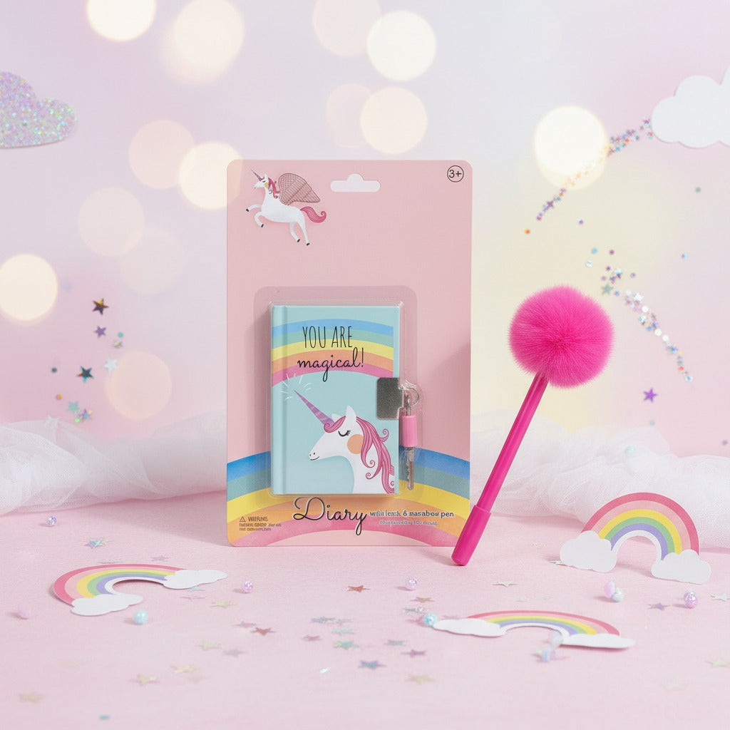 Blue Unicorn Diary & Pen Set