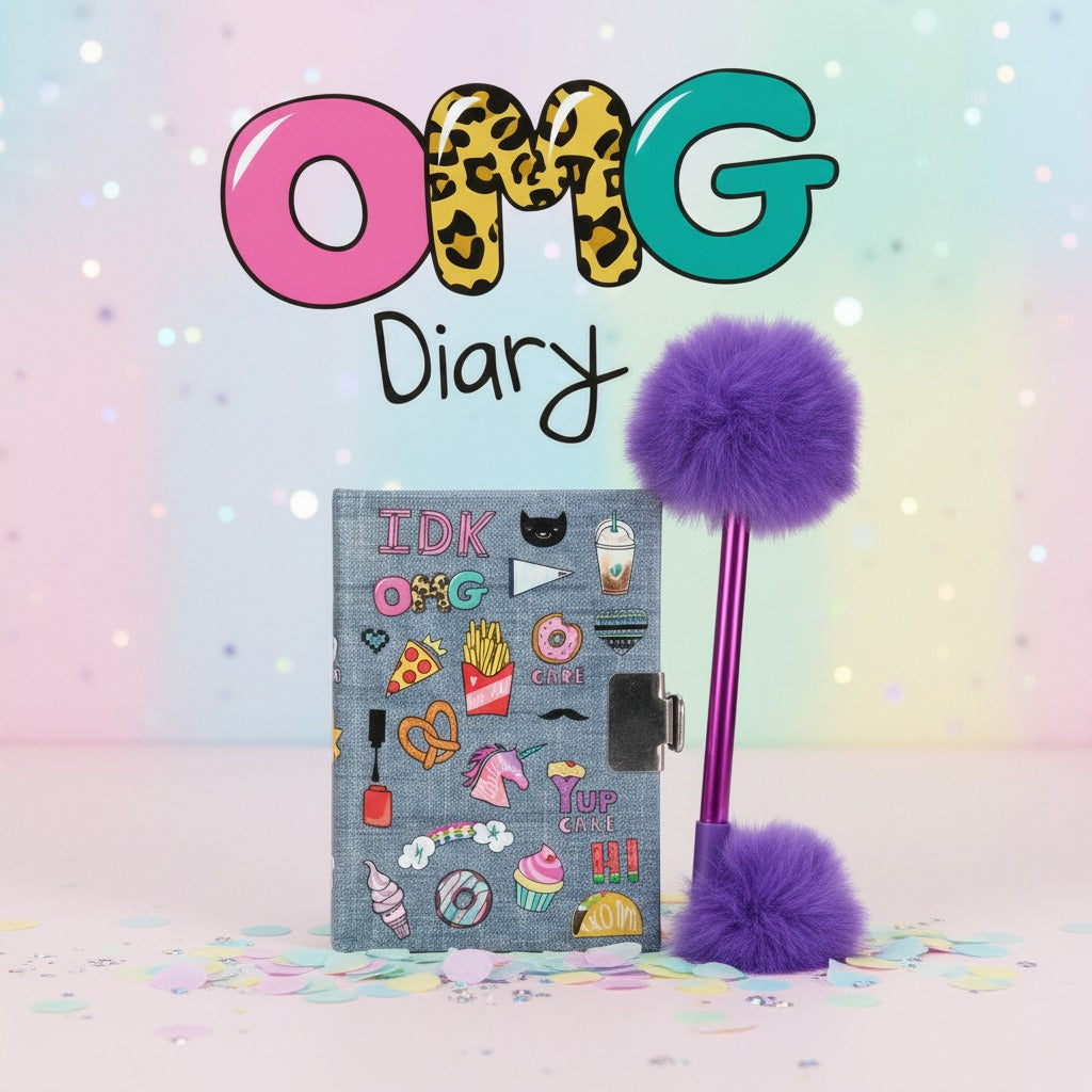 OMG Lock Diary & Pen