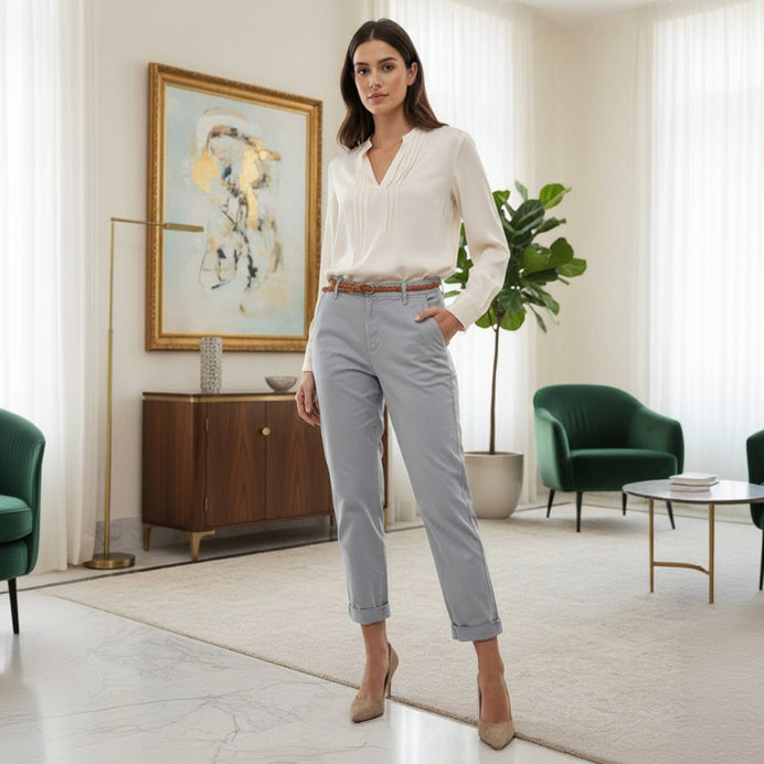 Blue Casual Pants