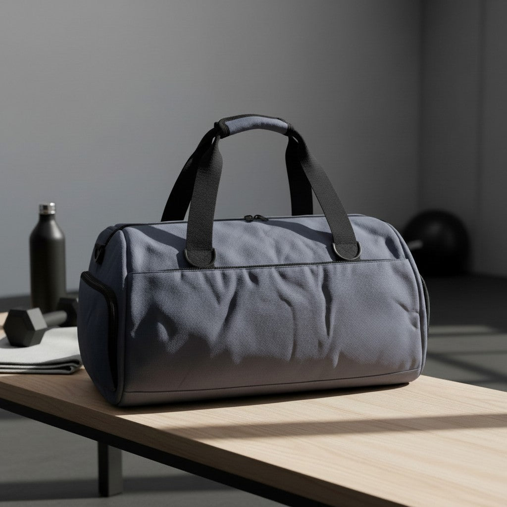 Grey Gym Duffle Bag