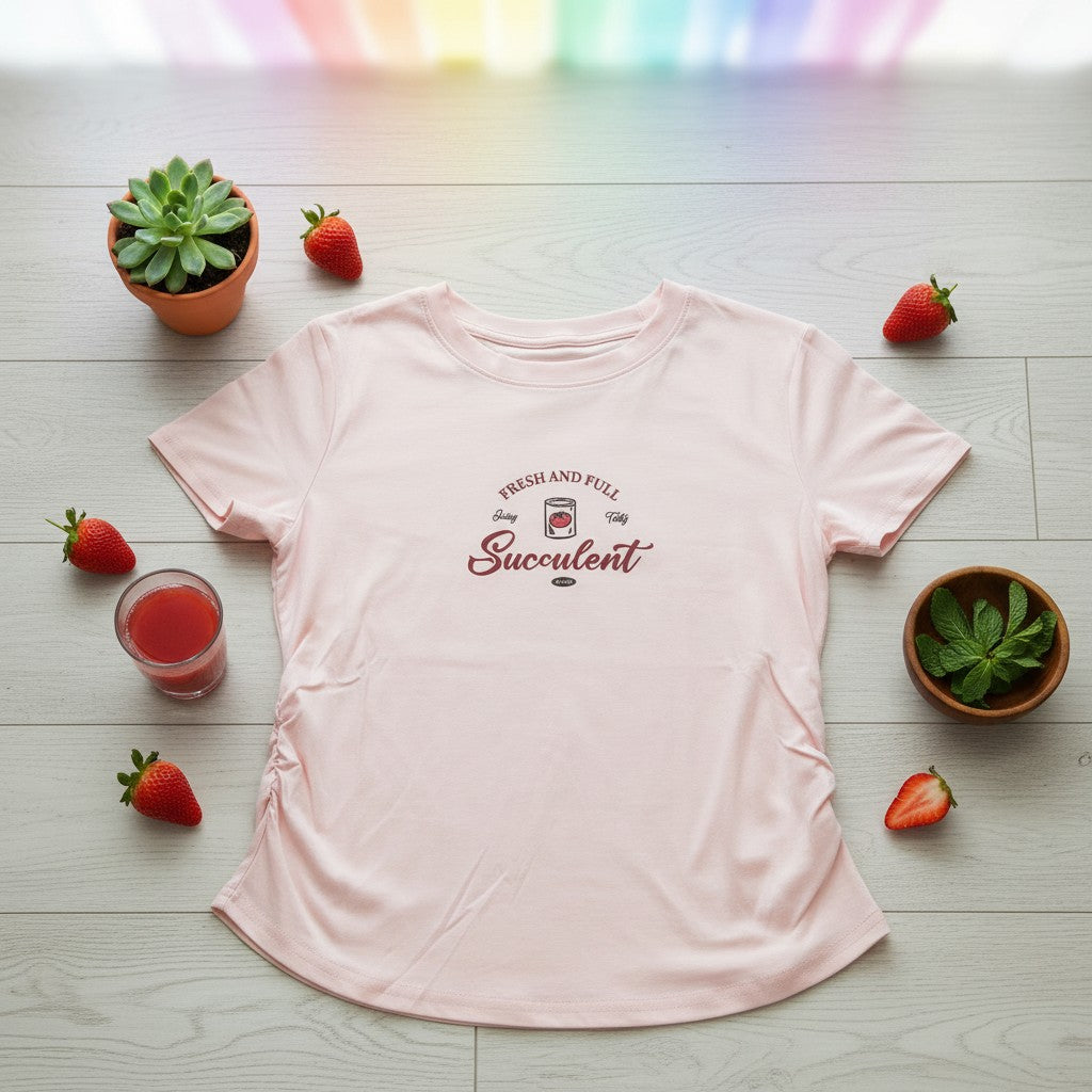 Fresh Succulent Ruched Tshirt