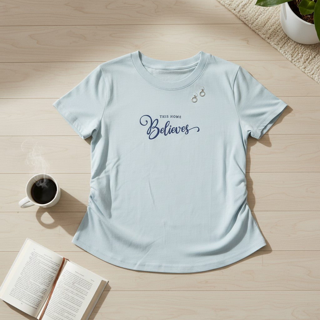 Women's Ruched Graphic Tshirt