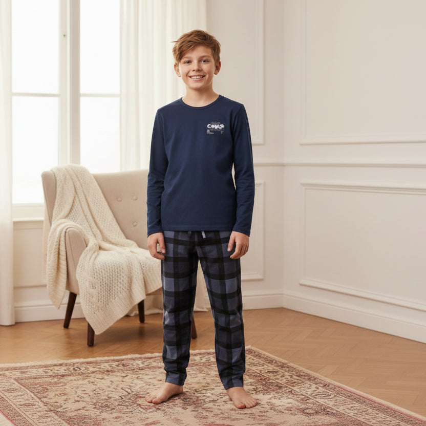 Blue Boys Cotton PJ