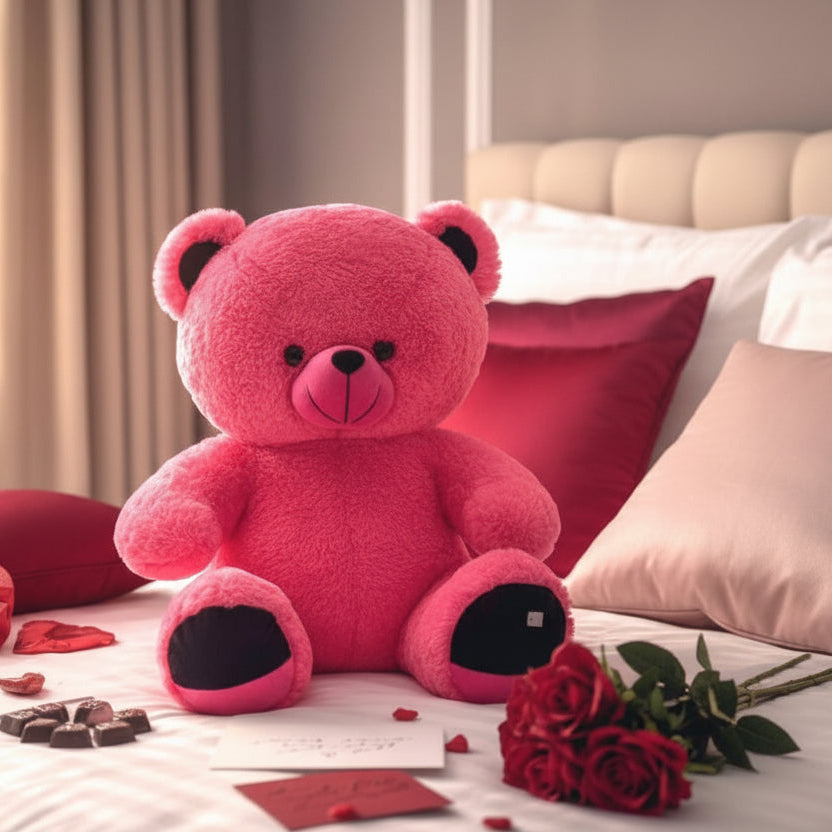 80cm Fuschia Teddy Bear