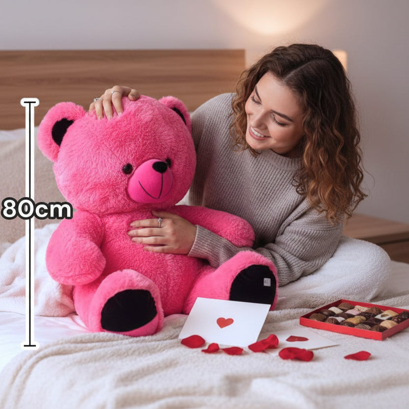 80cm Fuschia Teddy Bear