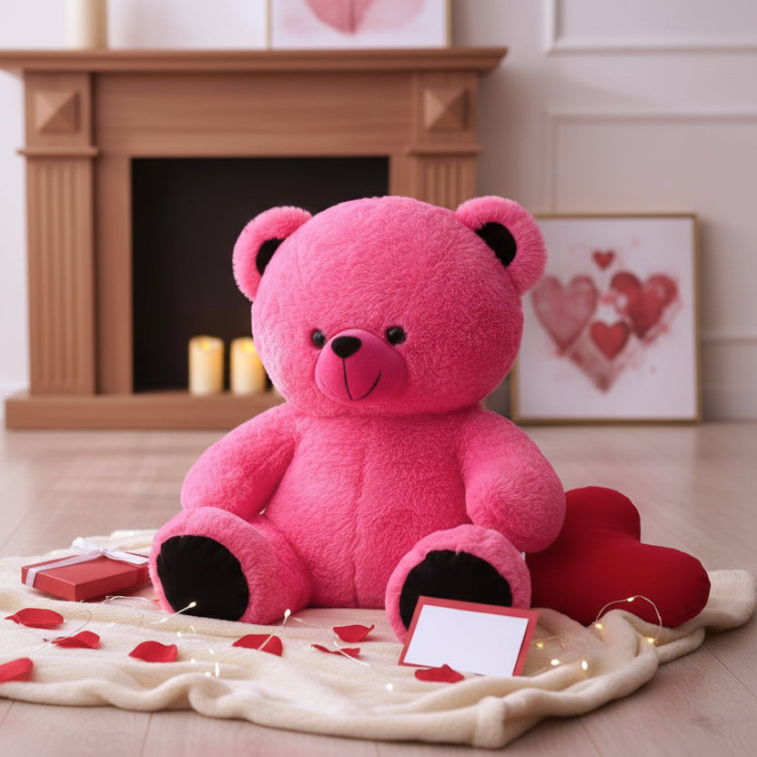 80cm Fuschia Teddy Bear