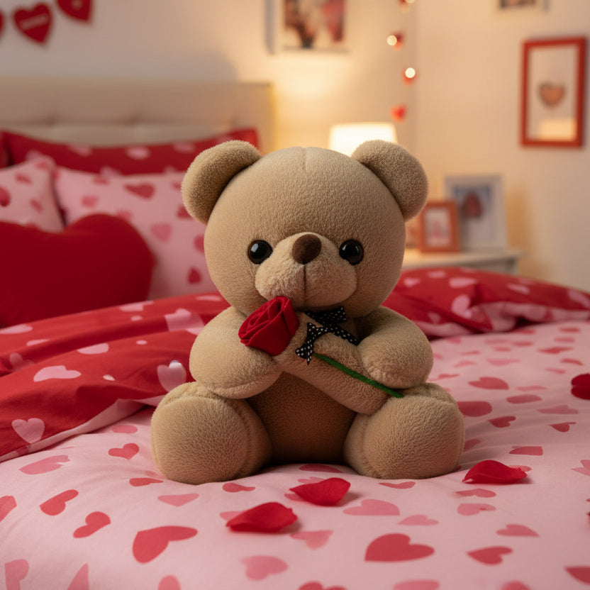 Teddy Bear with Flower