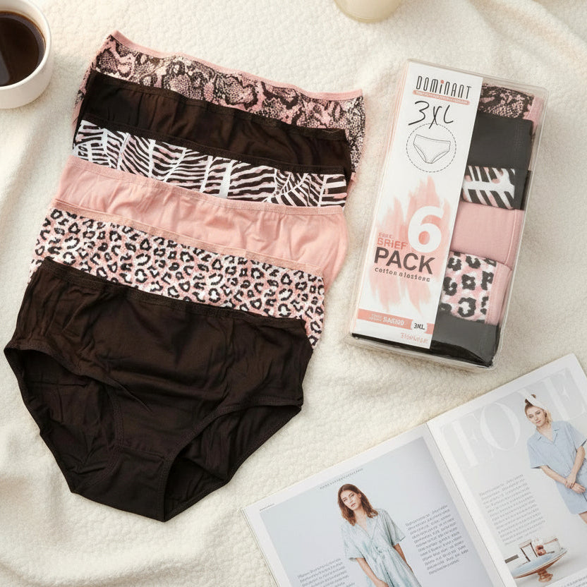 Big Size Black & Pink Underwear Set
