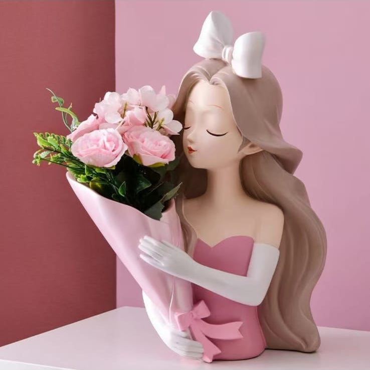 Bouquet Girl Decorative Statue