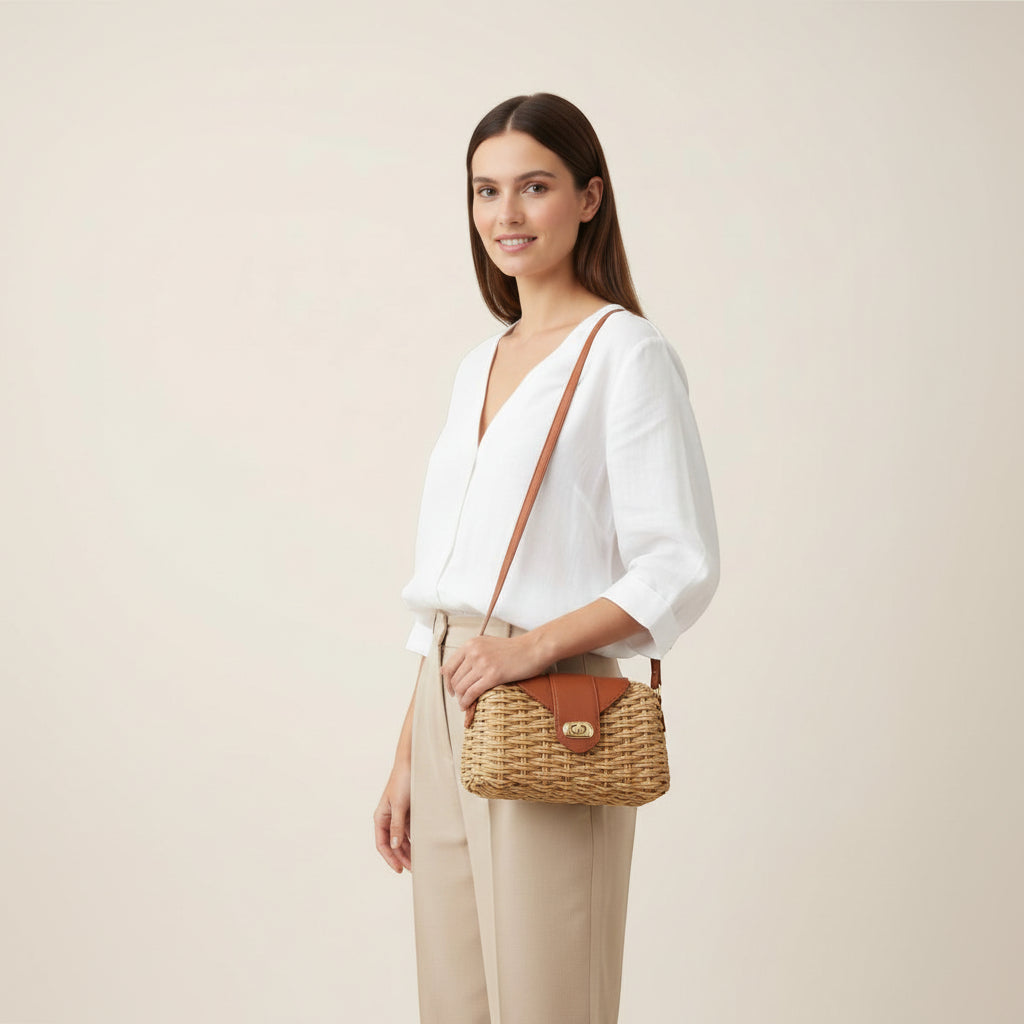 Straw Crossbody Bag