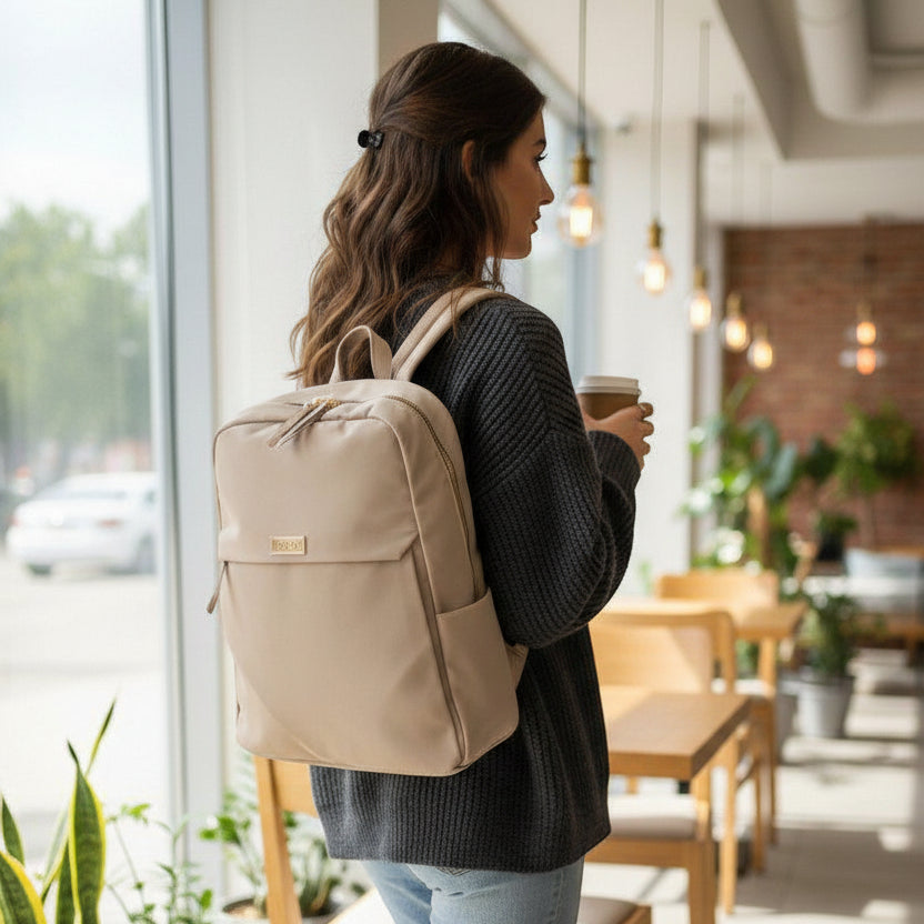 Beige Backpack