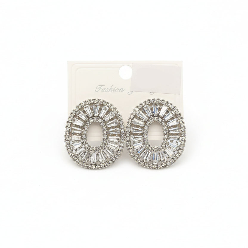 Oval Statement Earrings