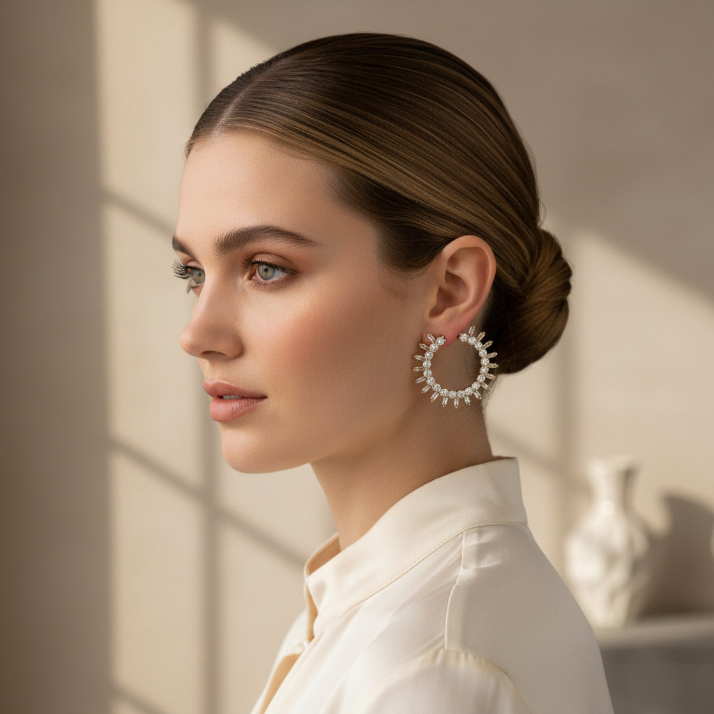 Halo Hoop Earrings