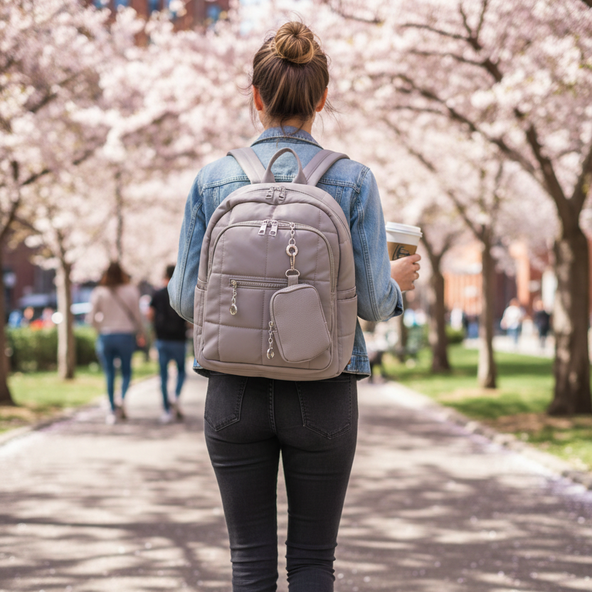 Grey Carry Bagpack
