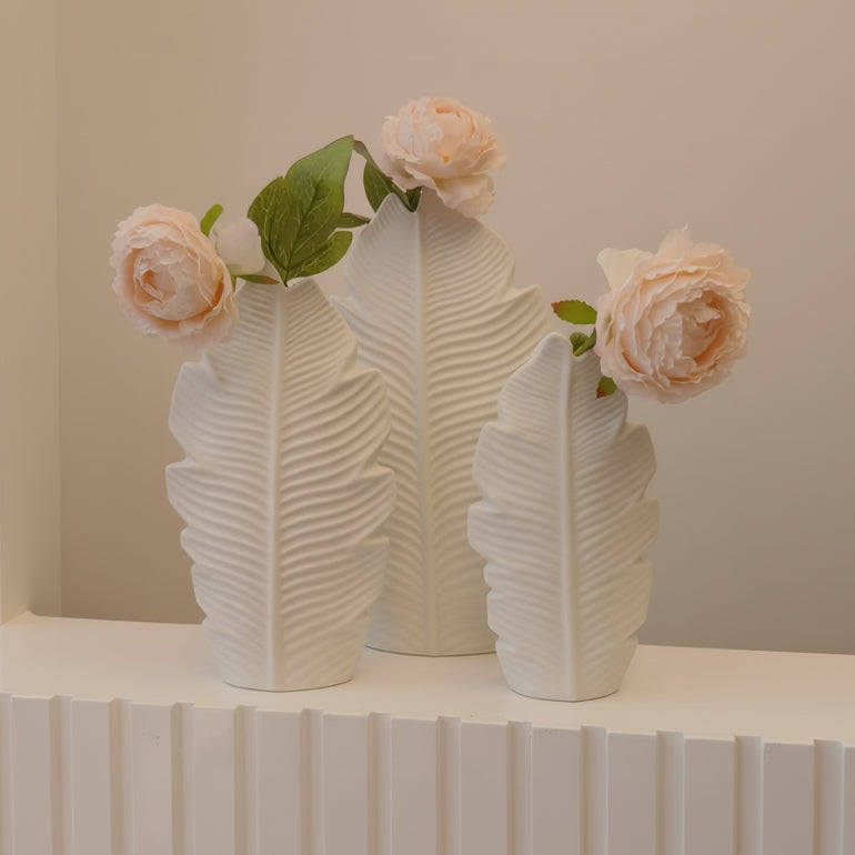 Ceramic Leaf Vases