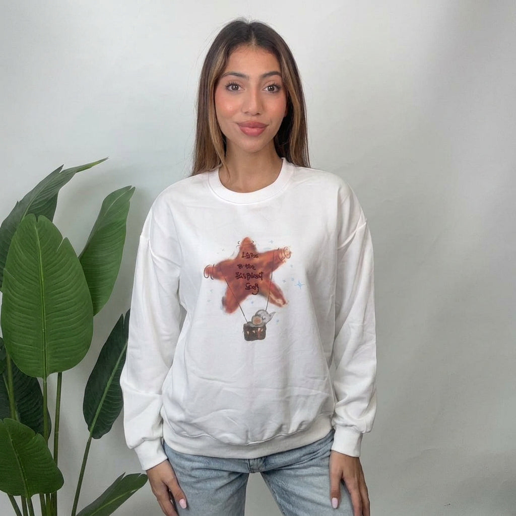 White Starfish Graphic Sweatshirt