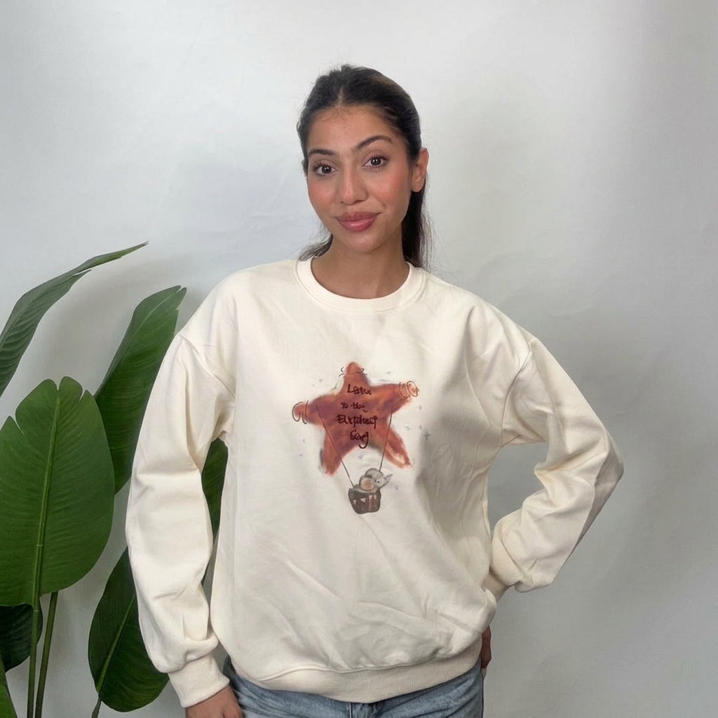 Cream Starfish Graphic Sweatshirt