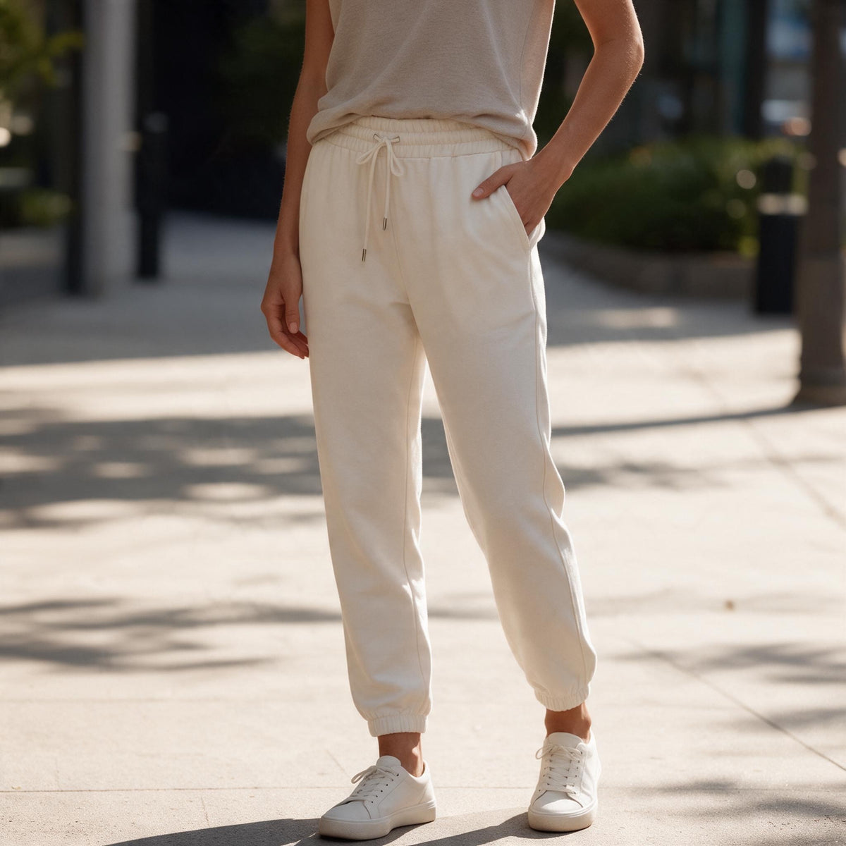 White Joggers