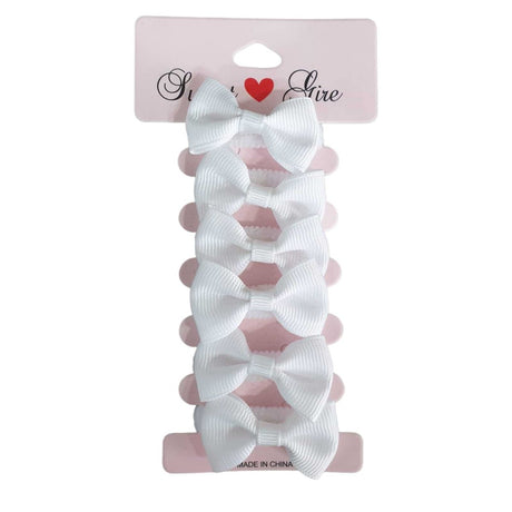 White Bow Hair Ties